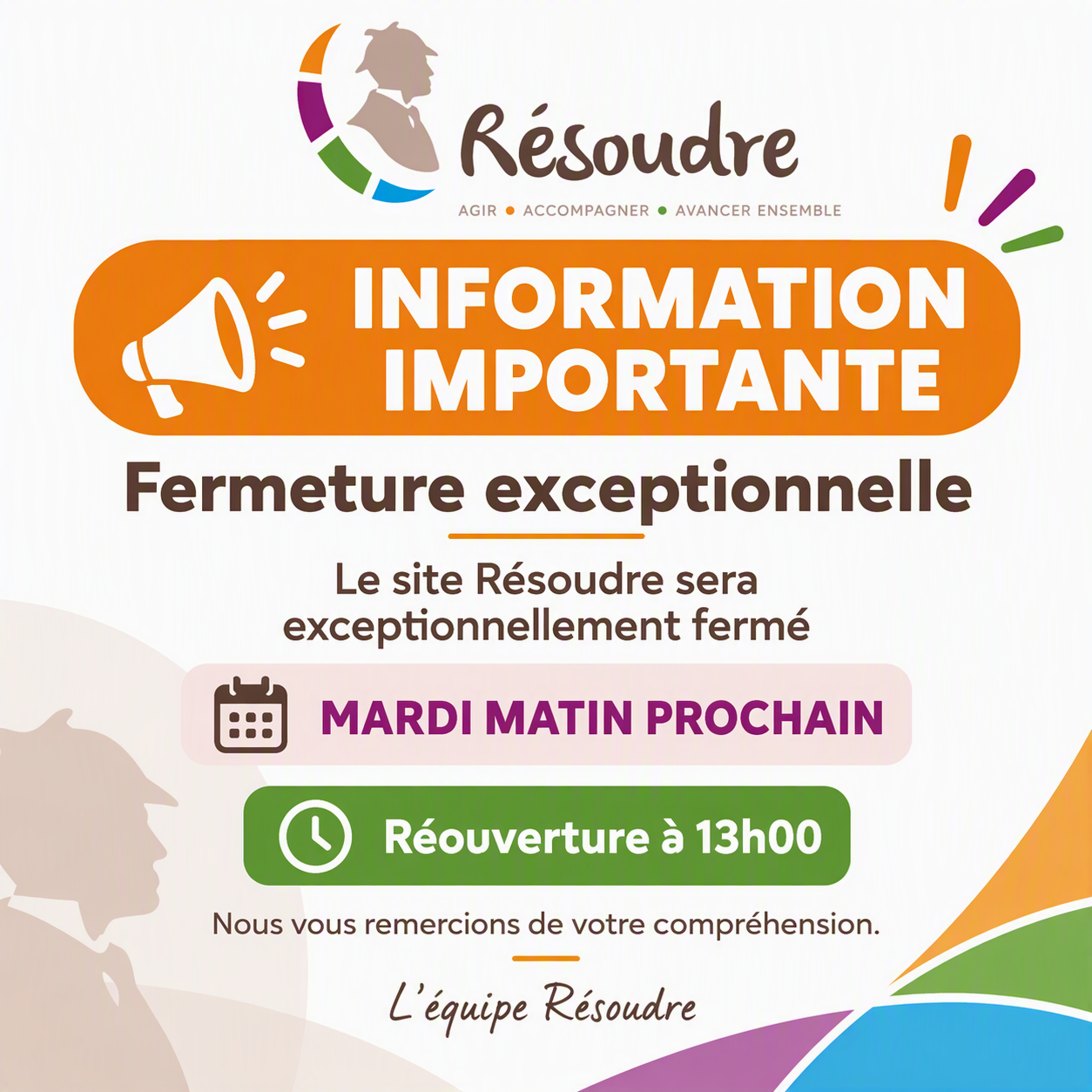 Designer Fermeture exceptionnelle